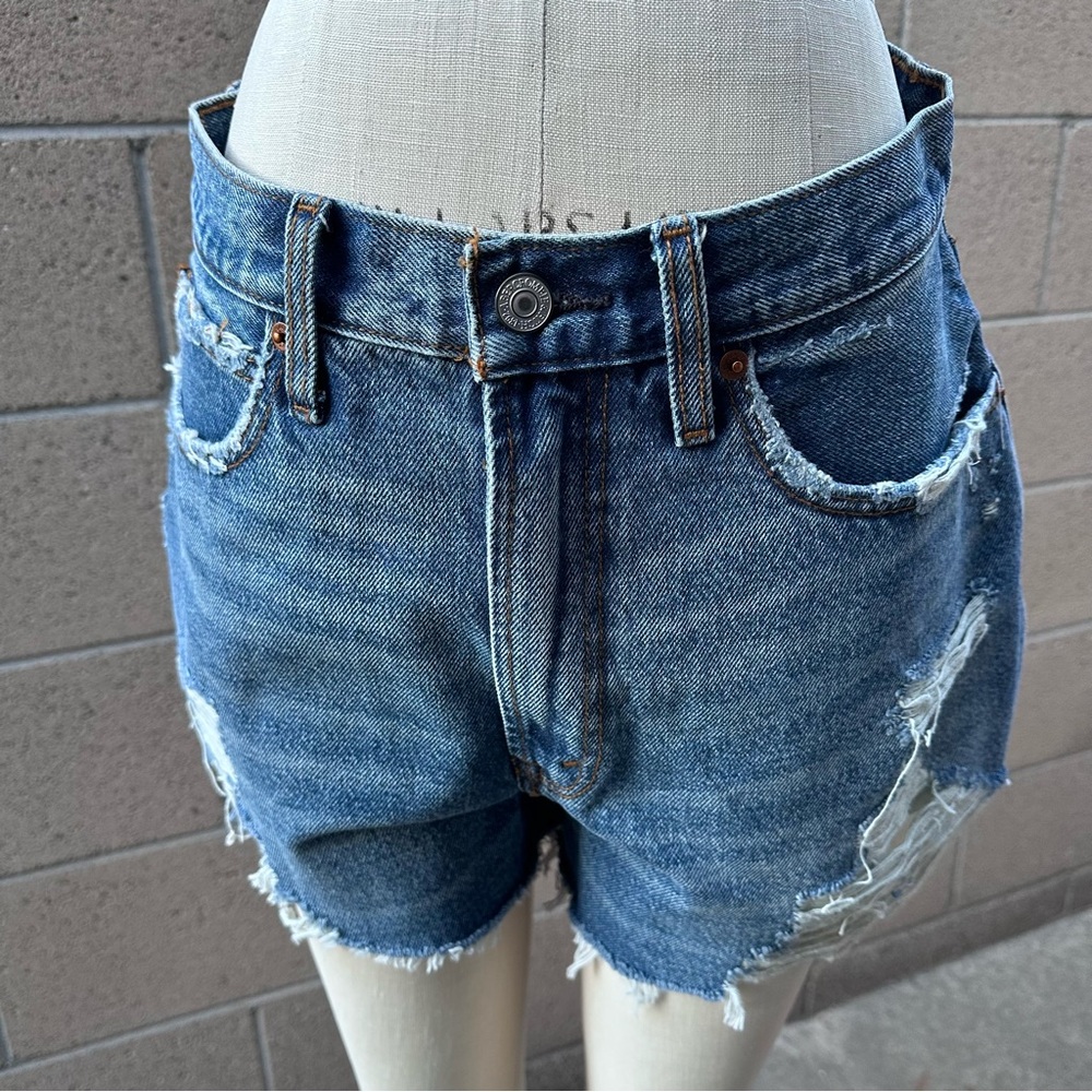 ABERCROMBIE & FITCH | Women’s 30 Cotton Blue Jean Denim Natural Rise Shorts